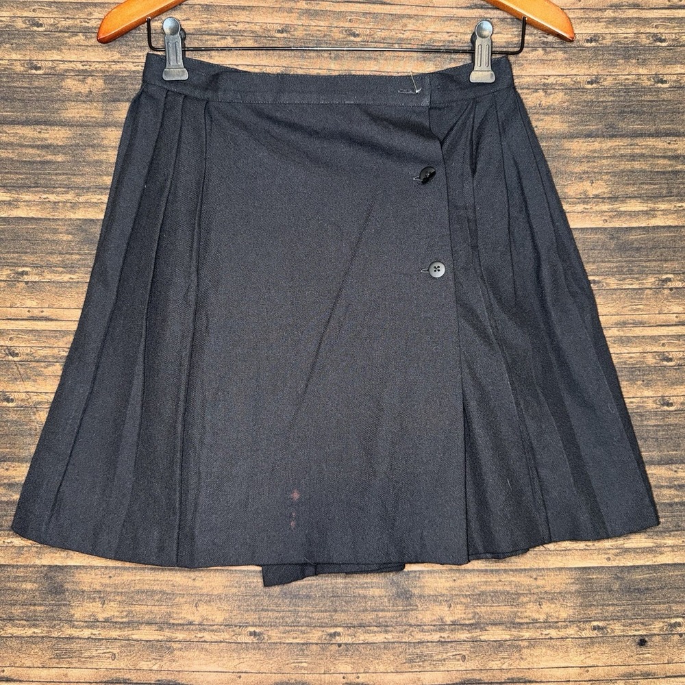 Talbots Kids Black Pleated Skirt Youth Size 14